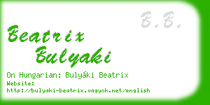 beatrix bulyaki business card