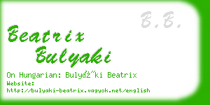 beatrix bulyaki business card
